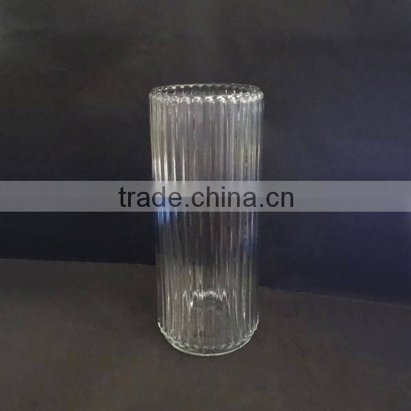 Custo made large candle holder glass tall