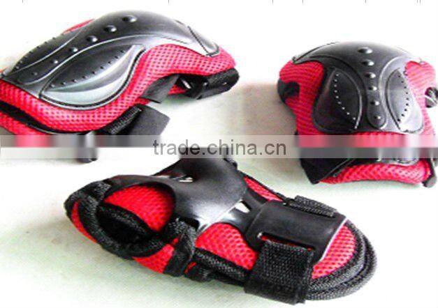 Different size skate board knee and elbow pads