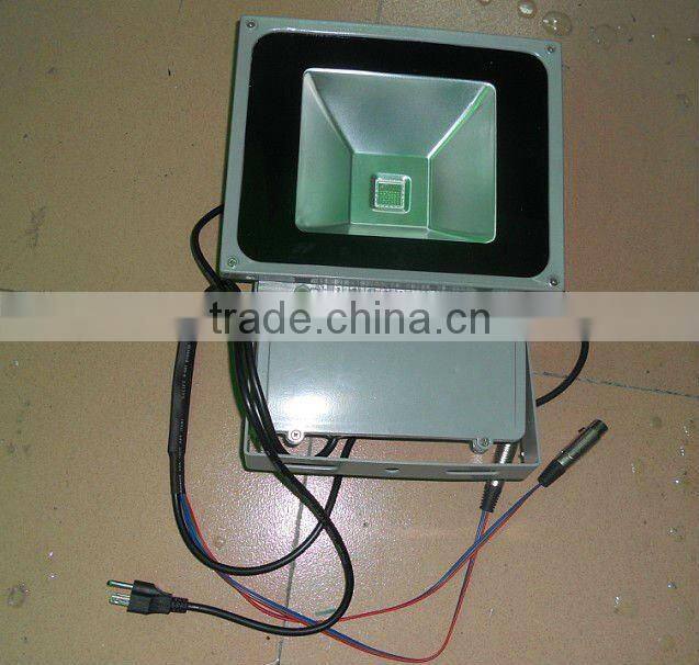 60W RGB DMX flood light,AC90-260V input;can be controlled by dmx controller directly