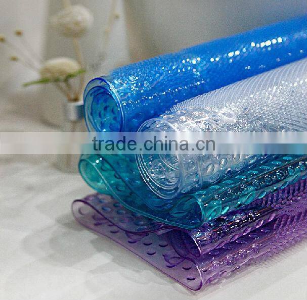 Transparent pvc foot shape bathtub mats with suction cup