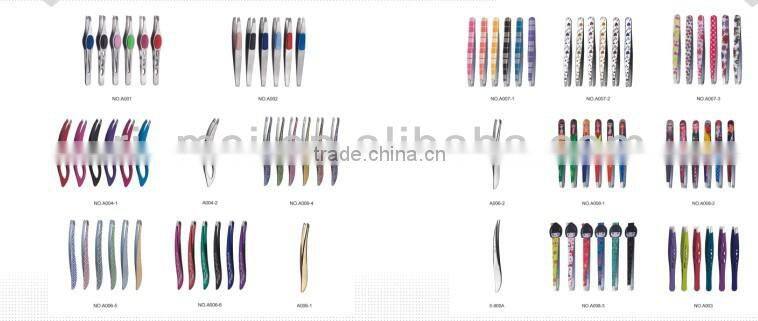 Cheap promotional dollar store eyebrow grippy tweezers A001