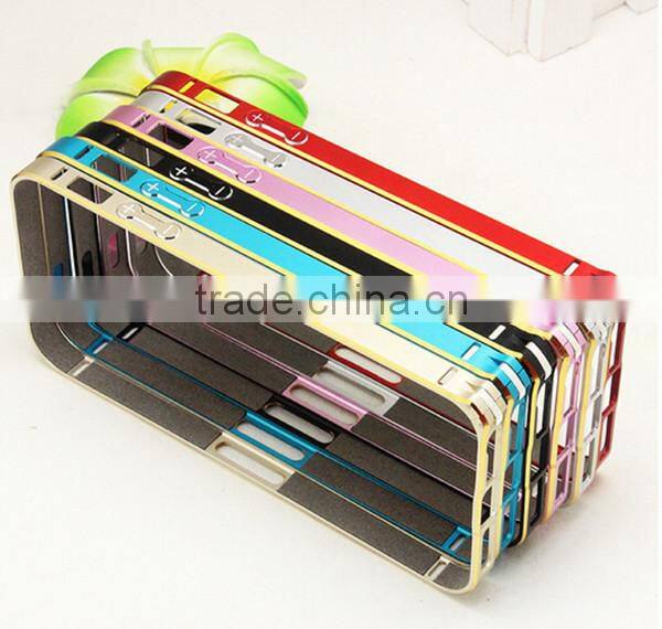 gift promotion, aluminum phone border for iPhone 5 5s 6 plus, with gold edge