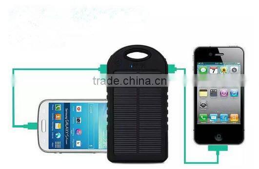 2015 china suppliers solar energy power bank 5000mah waterproof solar power bank