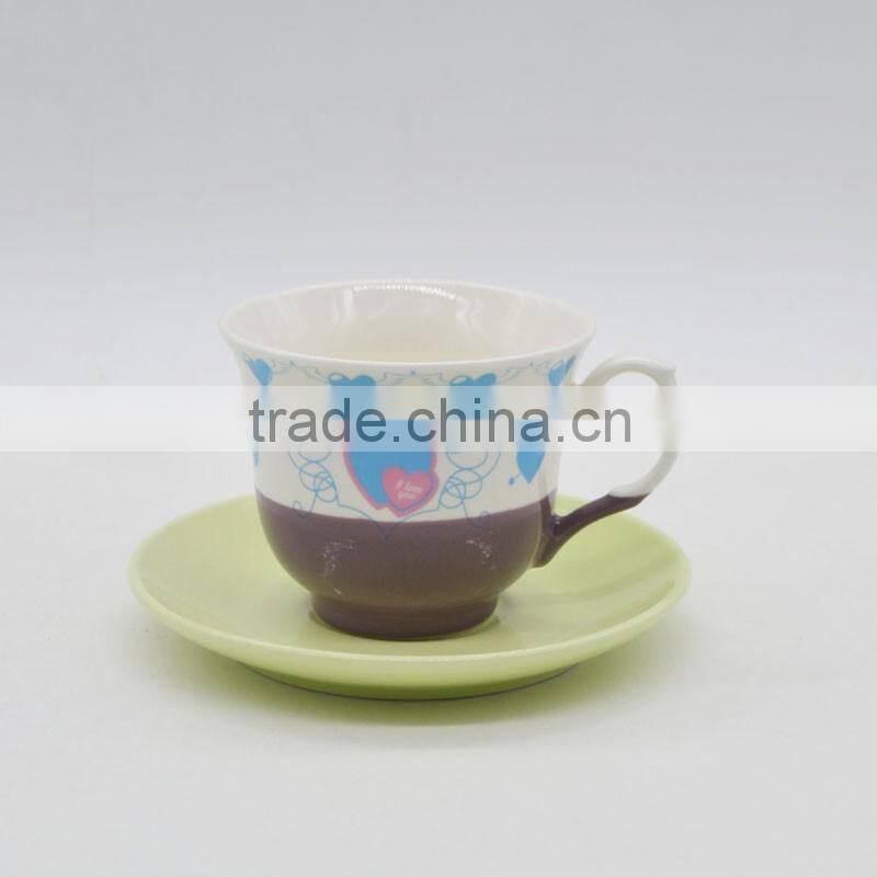 Ceramic mug and saucer tea cup coffee cup for homeuse