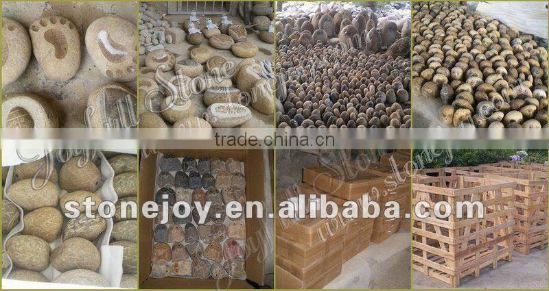 Carved Stone Owls, river stone owls