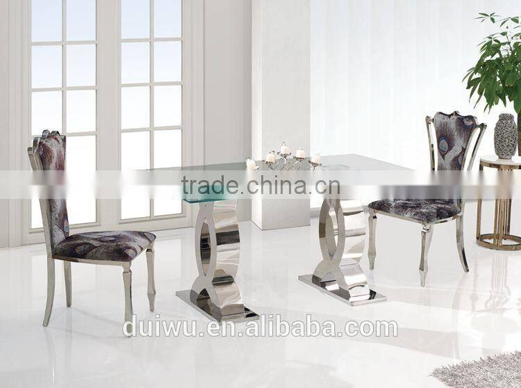 2016 ultra modern home furniture 201brushed stainless steel dining table