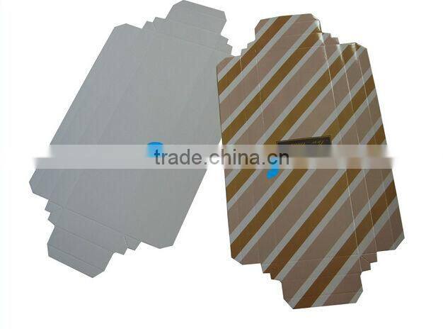 2014 new design one piece of card box could be flat folded lid and base box packaging box for tie