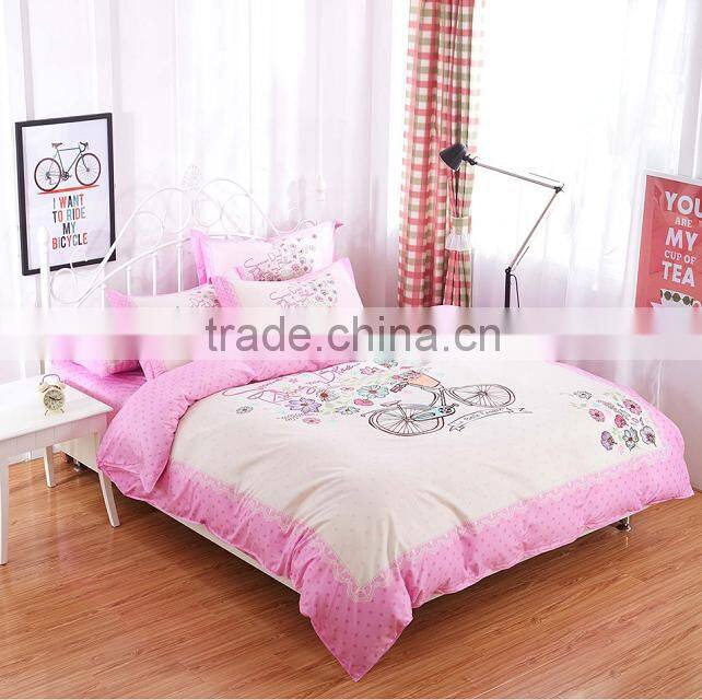 Crescent Duvet/Quilt Cover With Pillow Cases Bedding Set pink princess design