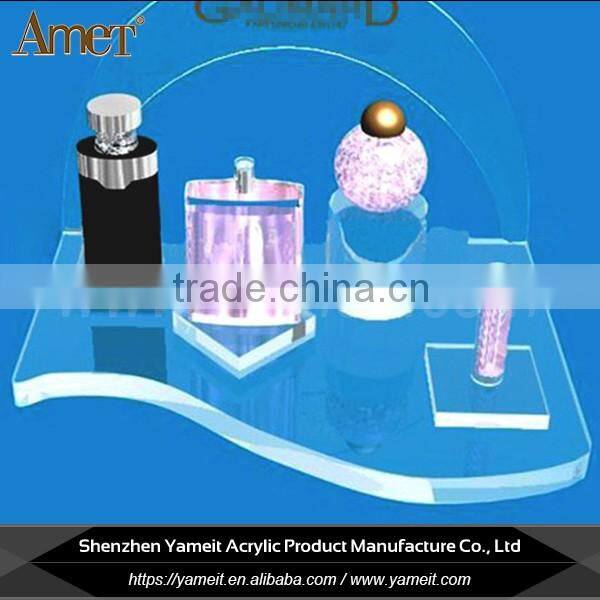 Cheap customized acrylic cosmetic display cabinet and showcase