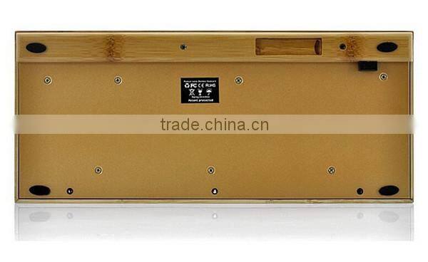 bamboo & wood mechanical usb wireless keyboard