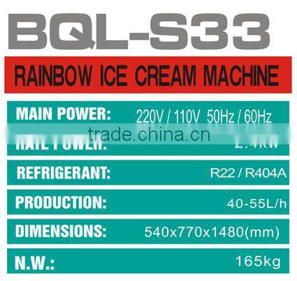 Rainbow soft ice cream machine price used commercial ice cream machine yogurt making machine