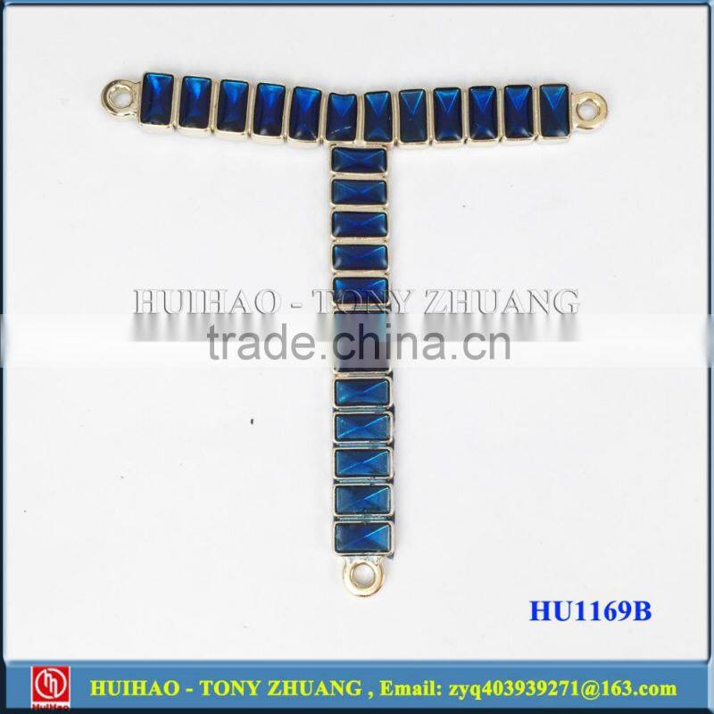 Blue color plastic shoe chain buckle decoration for women sandal HU1169B