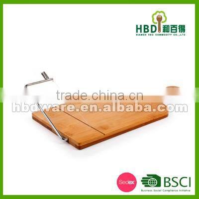 High quality cheese cutting board with stainless steel slicer