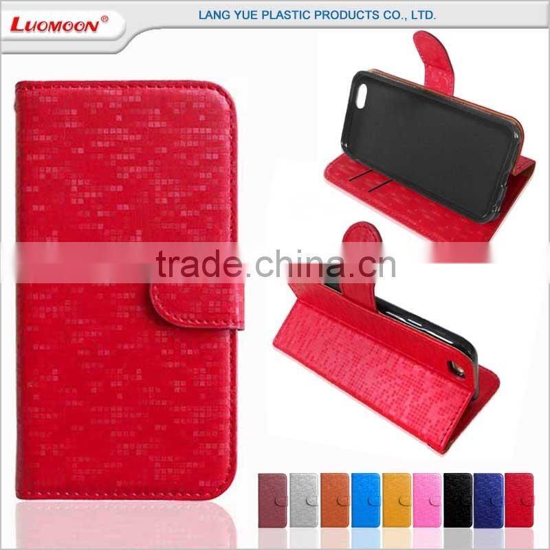 wallet style diamond pattern leather flip cover case for xiaomi mi5 mi4i mi3 mi2