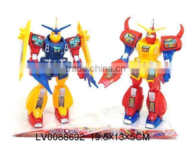 Cheap high quanlity plastic robot toy with light for children