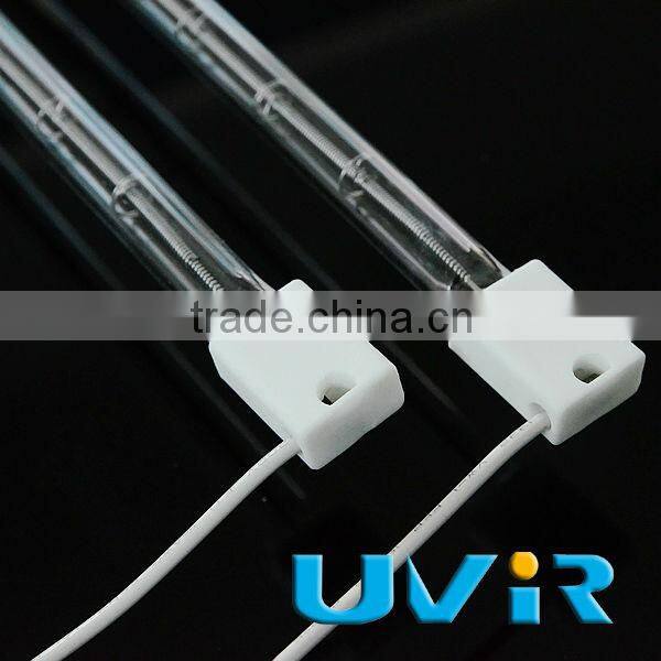 Single tube short wave halogen infrared heating lamp