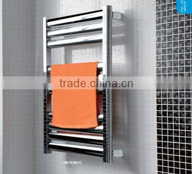 HB-R76 series bathroom hot water heated steel chromed ladder towel racks warmer towe rails radiator