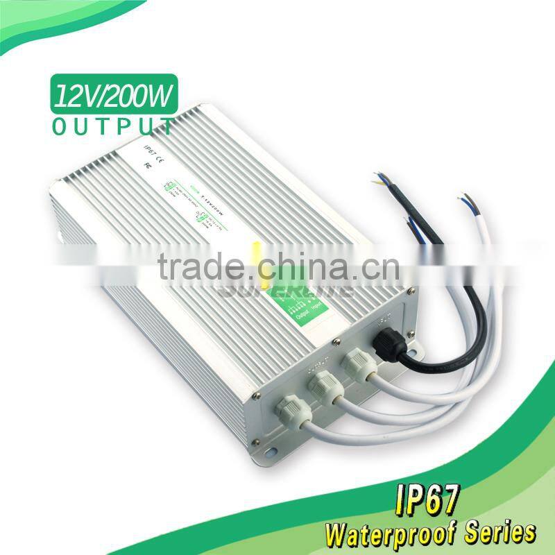 LED Driver IP67 Waterproof 10W-200W waterproof AC DC Converter