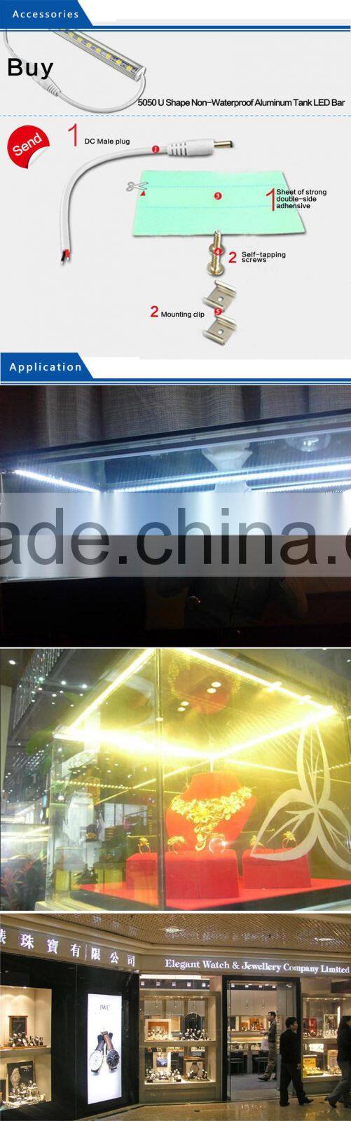 1m 5050 Seamless Connect 72leds/m with Milky Cover Under LED Cabinet Light