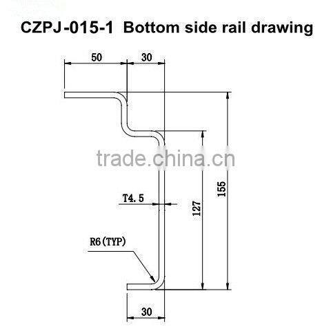 CZPJ-015 Container spare parts for structure purpose container bottom side rail