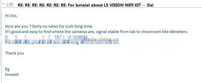 LS VISION 2.8-8mm motorised lens 4ch 960P wireless ip camera shenzhen camera supplier