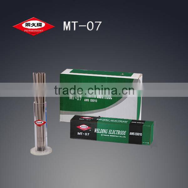 The Only Owner Of Permanent Brand Free Sample HIGH CELLULOSE SODIUM LOW HYDROGEN TYPE WELDING ELECTRODE MT-07 E6010