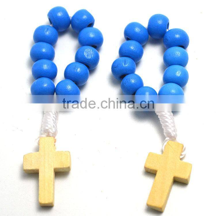 Finger Ring Catholic rosary in stainless steel jewelry,Catholic Finger colors Rings,wood beads cord rosary