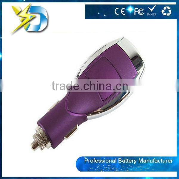 Manufacture 4.8A dual USB car charger with Smart Sense IC for mobile car use