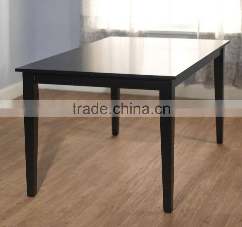 Modern plain black restaurant dining table designs