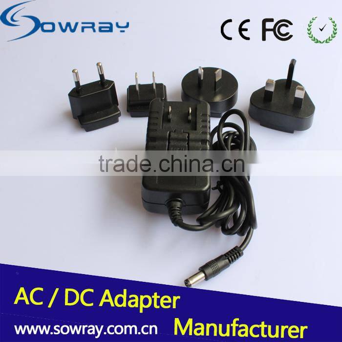 100 240V 50 60HZ 5V Adapter Charger Wholesale 5V 2A Wall Adapter Power Supply With Interchangeable Plug UK AU US EU