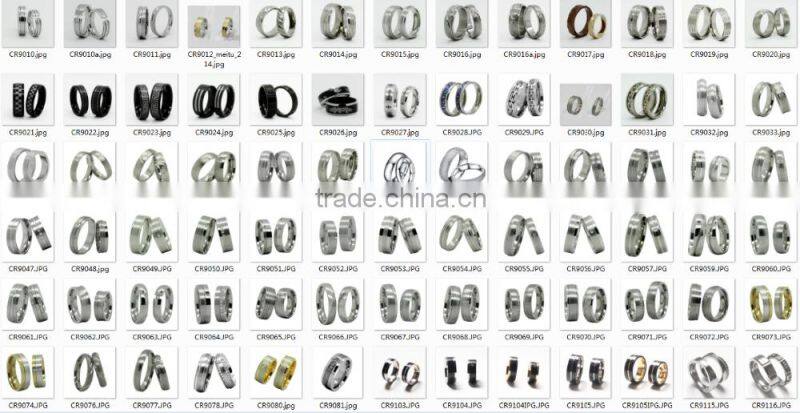 Newest Design Fancy Couple Rings Glod plating Elegant Wedding Ring Sets