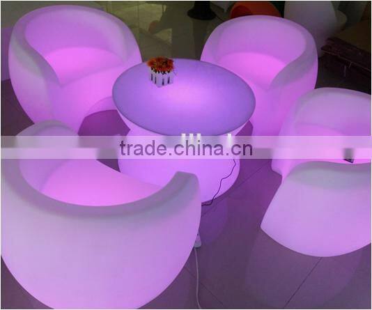 Manufacture--2015 New corner led illuminated sofa/cordless led light up outdoor furniture with remote control