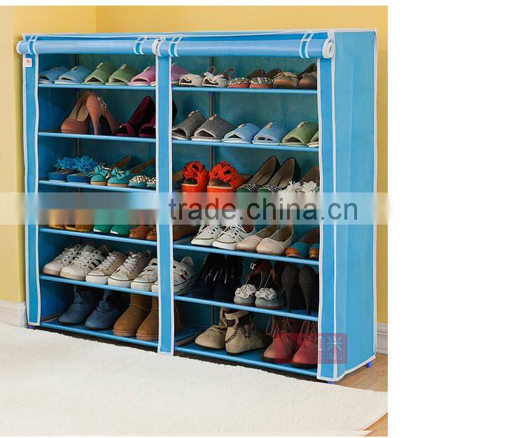 Double Row Large Shoe Rack with cover