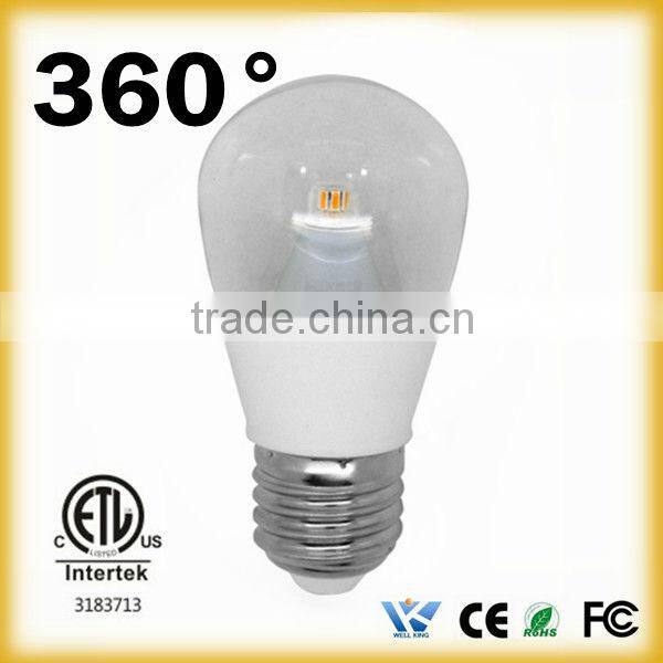 Top grade ETL Nihcia chip Dimmable e27 led chandelier candle light bulb