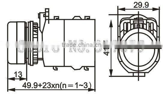 flat momentary push button reset switch ,KD38C-11 ,NO+NC