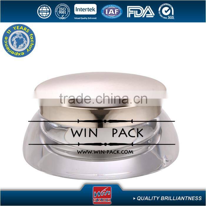 15G 30G set series cream acrylic jar, clear color injection with aluminum cap