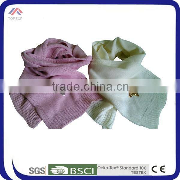 Girls Knitted Scarf Printed Short Scarf