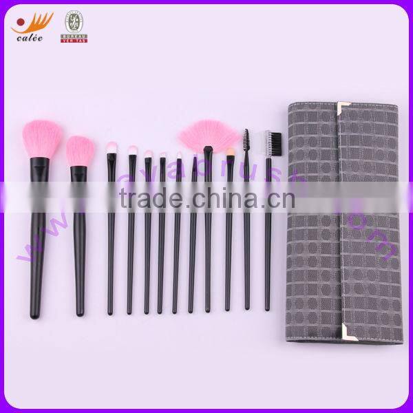 12pcs high quality fashion real hair makeup brushes