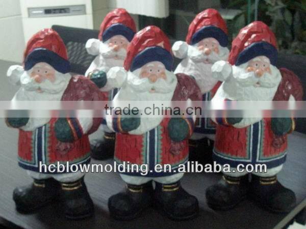 OEM BLOW MOLDING plastic Santa Claus /Santa Clause sculpture 3D Huizhou factory