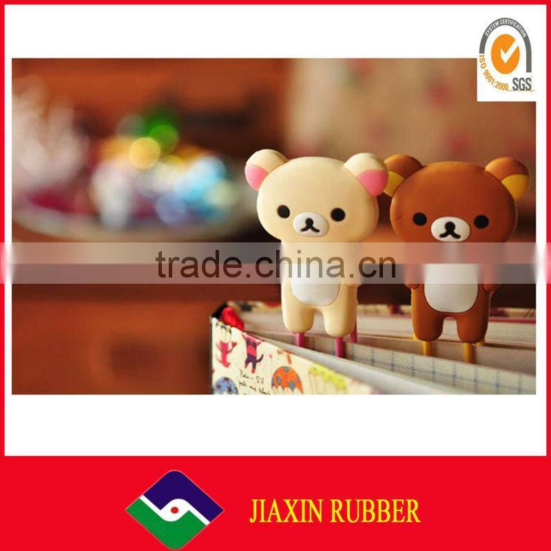 2D/3D effect lovely bee soft pvc book mark/clip book mark