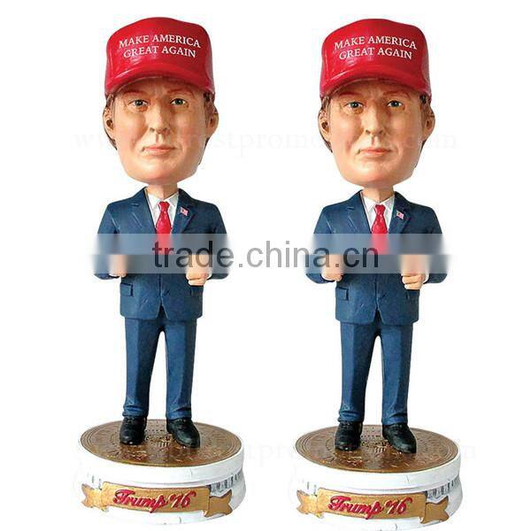 Great Sale 2017 Resin Cartoon Doll Donald Trump Bobble Head