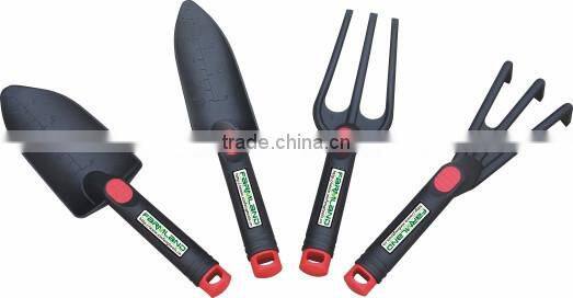 plastic mini 4pcs green garden tools kids garden tools garden tools set with round hook eye hanlde