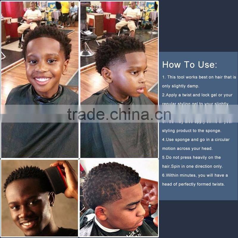 Wave Shape hair twist sponge nudred sponge twist with PVC bag case packed for sale