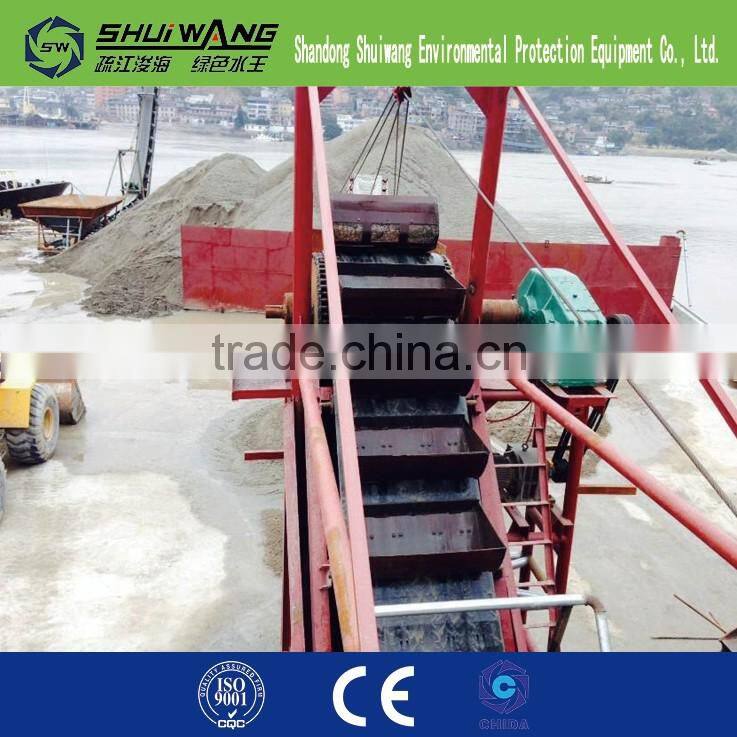 Sand gold mining equipment chain bucket river sand dredger for sale