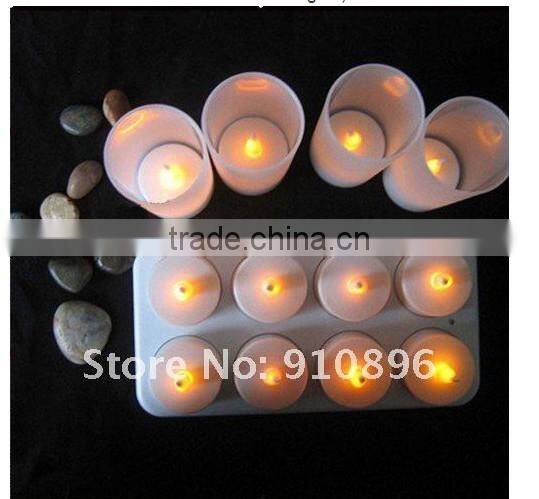 8PCS/SET LED FLAMELESS RECHARGEABLE WEDDING CANDLES