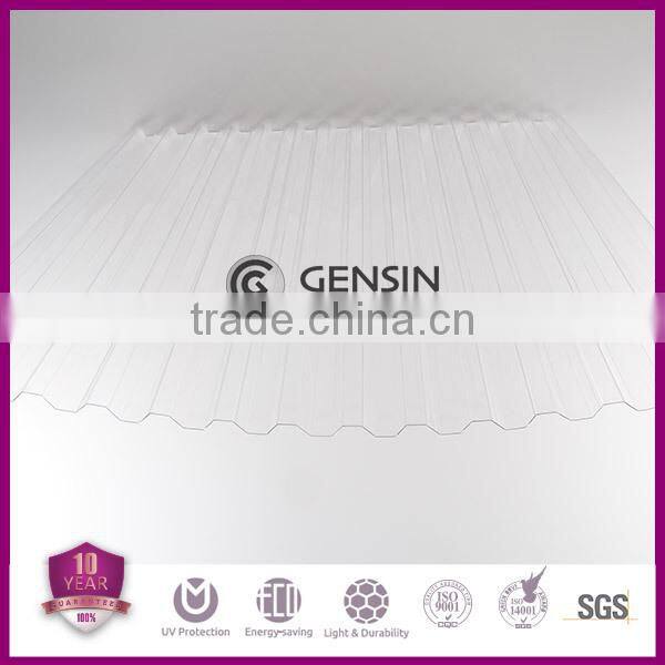 Gensin 0.8mm Polycarbonate Corrugated Sheet/ PC Wave Sheet/PC Profile Sheet