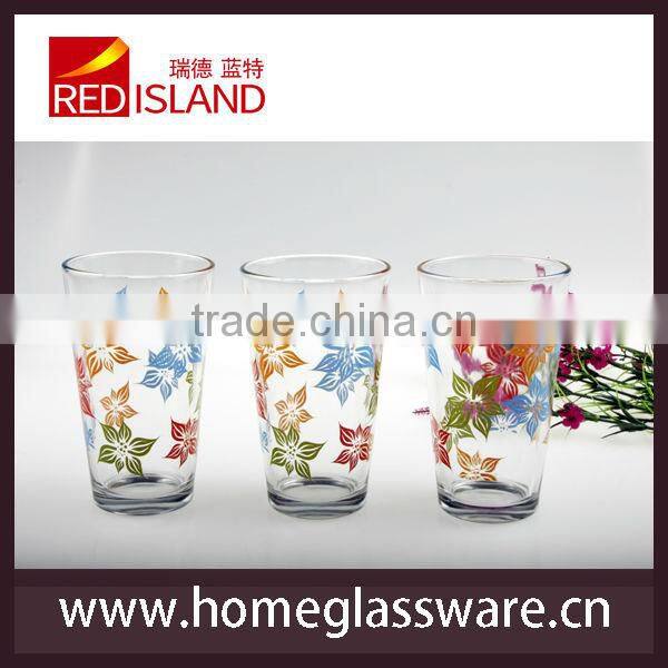 decal logo glass drinkware,glass cup ,juice glass cup