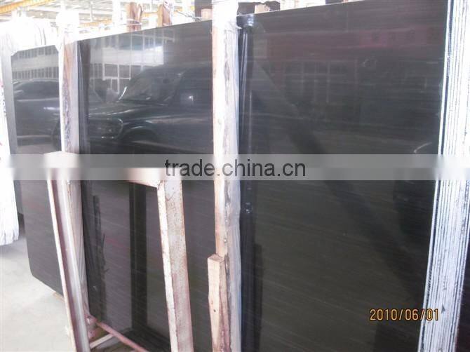Good price Royal Black Golden Flower Marble slabs