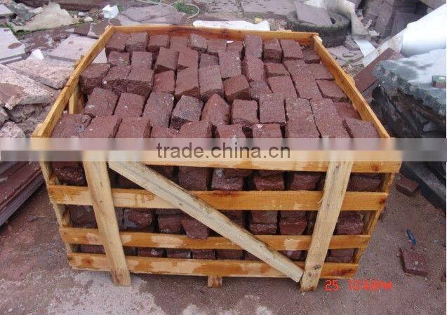 Cheap Ocean Red Porphyry Stone Paving