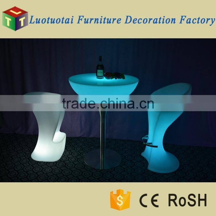 led high stool bar chair remote control 16 color change led chair/led bar stool